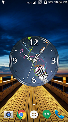 Download Mit Uhr Live Wallpaper Musikuhr  für Android kostenlos.