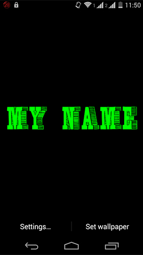 Download Logos Live Wallpaper Mein Name 3D  für Android kostenlos.