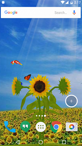 Kostenlos Live Wallpaper Sonnenblume 3D  für Android Smartphones und Tablets downloaden.