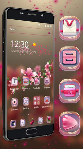 Kostenlos Live Wallpaper Durchsichtige Kirschblüte  für Android Smartphones und Tablets downloaden.