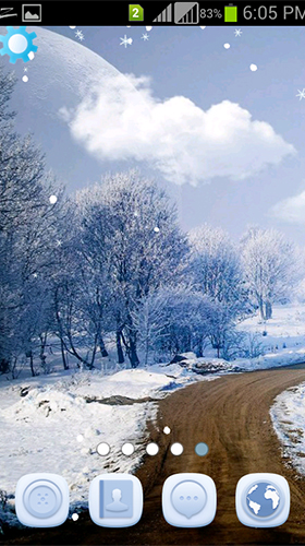 Download Interaktiv Live Wallpaper Schneefall im Winter  für Android kostenlos.