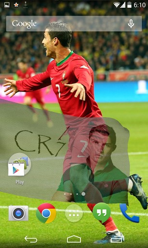 Download Live Wallpaper 3D Cristiano Ronaldo für Android-Handy kostenlos.