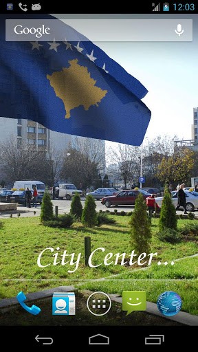 Download Live Wallpaper 3D Flagge von Kosovo für Android-Handy kostenlos.