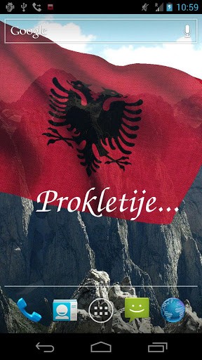Download Live Wallpaper 3D Fahne von Albanien für Android-Handy kostenlos.
