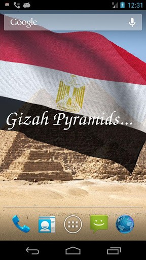 Download Live Wallpaper 3D Fahne von Ägypten für Android-Handy kostenlos.