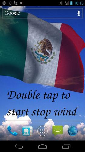 Download 3D Live Wallpaper 3D Fahne von Mexico für Android kostenlos.