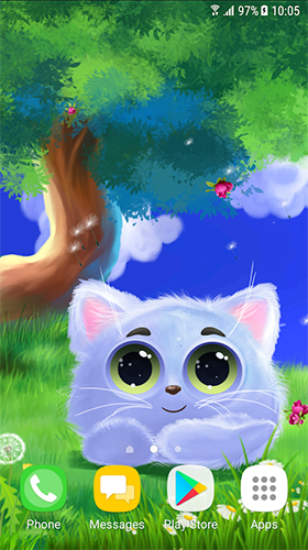 Android Hintergrundbilder Animierte Katze  kostenlos auf den Desktop herunterladen. 