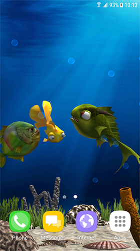 Android Hintergrundbilder Aquarium-Fische 3D  kostenlos auf den Desktop herunterladen. 