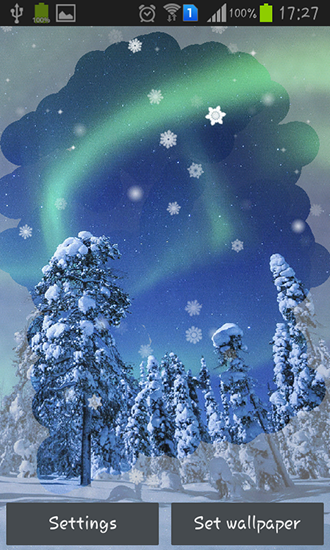 Kostenlos Live Wallpaper Aurora: Winter für Android Smartphones und Tablets downloaden.