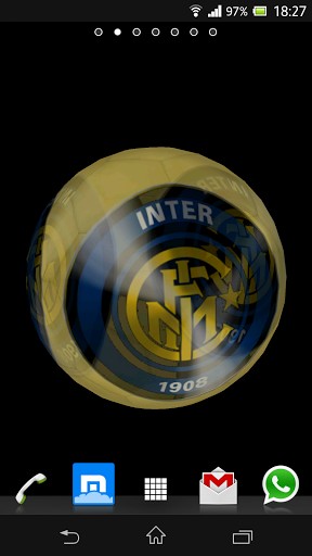 Download Live Wallpaper Ball 3D Inter Mailand für Android-Handy kostenlos.