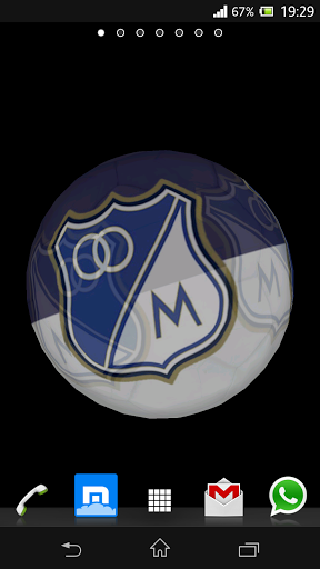 Download Sport Live Wallpaper Ball 3D: Millonarios für Android kostenlos.