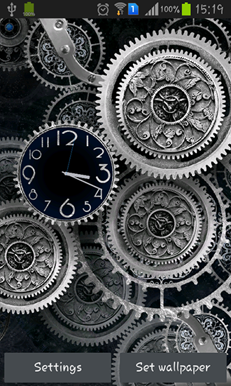 Download Mit Uhr Live Wallpaper Schwarze Uhr für Android kostenlos.