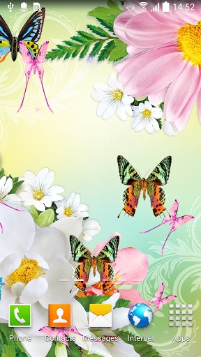 Download Interaktiv Live Wallpaper Die Schmetterlinge für Android kostenlos.