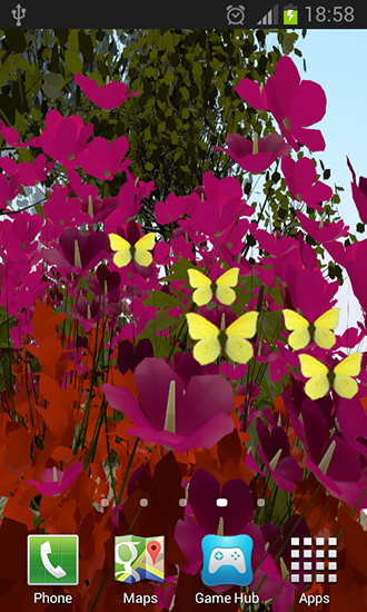 Download Live Wallpaper Schmetterlinge für Android 4.4.4 kostenlos.