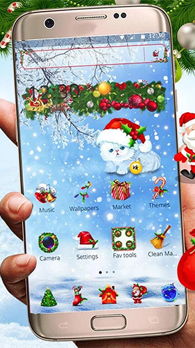 Android Hintergrundbilder Weihnachtlicher Santa  kostenlos auf den Desktop herunterladen. 