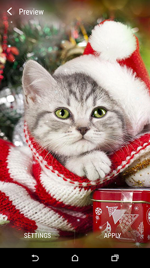 Download Feiertage Live Wallpaper Weihnachtliche Tiere für Android kostenlos.