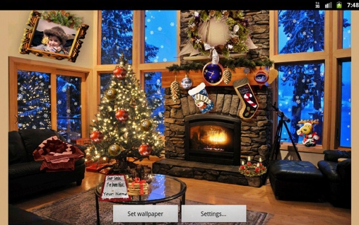 Download Feiertage Live Wallpaper Weihnachtlicher Kamin für Android kostenlos.