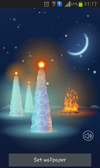 Download Landschaft Live Wallpaper Weihnachtlicher Schnee für Android kostenlos.