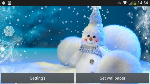 Download Live Wallpaper Weihnachts Schneemann für Android 4.4.2 kostenlos.