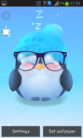 Download Interaktiv Live Wallpaper Knuddeliger Pinguin für Android kostenlos.