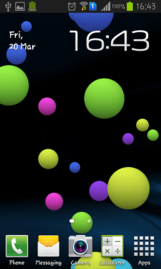 Download Interaktiv Live Wallpaper Farbige Blasen für Android kostenlos.