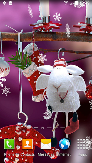 Download Feiertage Live Wallpaper Niedliches Weihnachten für Android kostenlos.