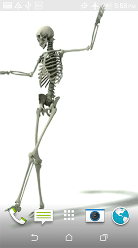 Android Hintergrundbilder Tanzendes Skelett  kostenlos auf den Desktop herunterladen. 