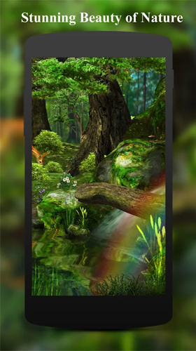 Android Hintergrundbilder Hirsch und Natur 3D  kostenlos auf den Desktop herunterladen. 