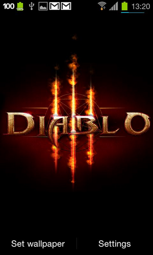 Download Interaktiv Live Wallpaper Diablo 3: Feuer für Android kostenlos.