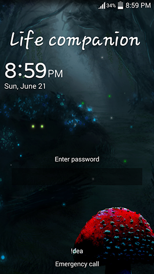 Kostenlos Live Wallpaper Glühwürmchen: Dschungel für Android Smartphones und Tablets downloaden.