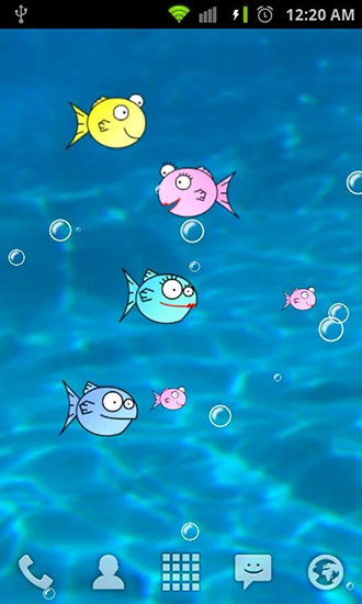 Download Aquarien Live Wallpaper Goldfischglas für Android kostenlos.