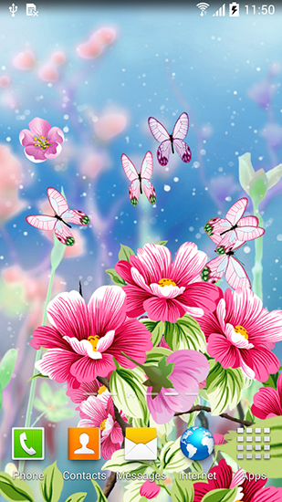 Download Interaktiv Live Wallpaper Blumen für Android kostenlos.