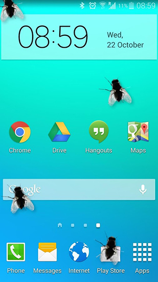 Download Interaktiv Live Wallpaper Fliege im Telefon für Android kostenlos.