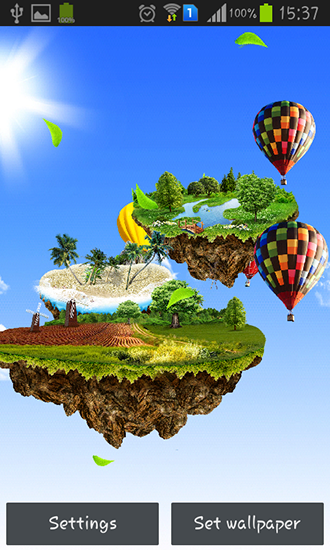 Download Landschaft Live Wallpaper Fliegende Inseln für Android kostenlos.