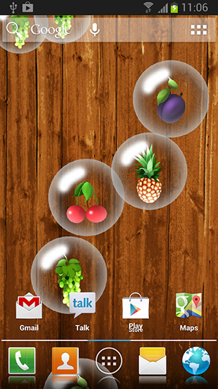 Download Live Wallpaper Frucht für Android 2.3.4 kostenlos.