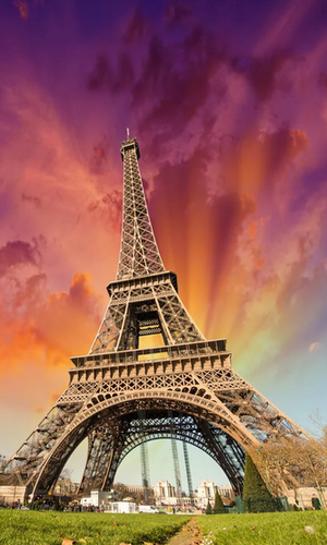 Download Live Wallpaper Sonniger Paris für Android-Handy kostenlos.