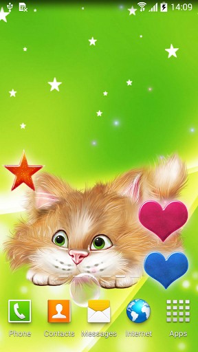 Download Live Wallpaper Lustige Katze für Android-Handy kostenlos.