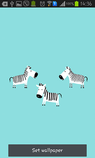 Download Interaktiv Live Wallpaper Lustiges Zebra für Android kostenlos.