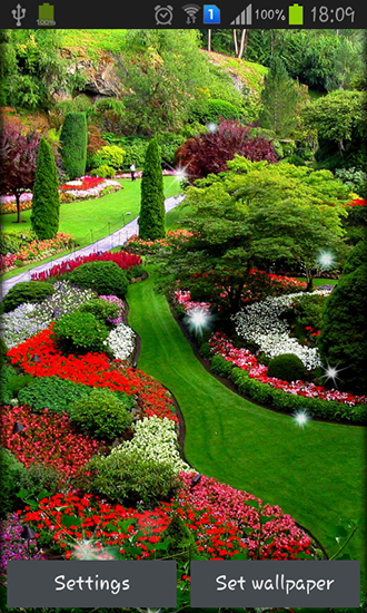 Download Blumen Live Wallpaper Garten für Android kostenlos.
