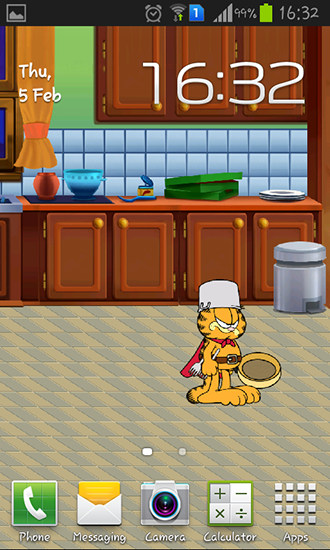 Download Cartoons Live Wallpaper Garfields Abwehr für Android kostenlos.