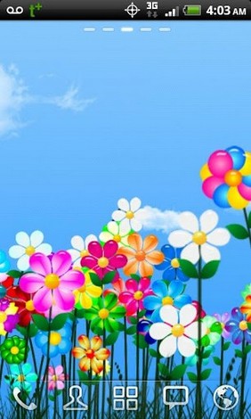 Download Blumen Live Wallpaper Glasgarten für Android kostenlos.