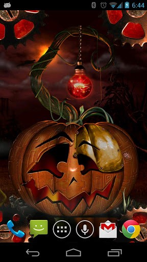 Download Interaktiv Live Wallpaper Halloween Steampunkin für Android kostenlos.