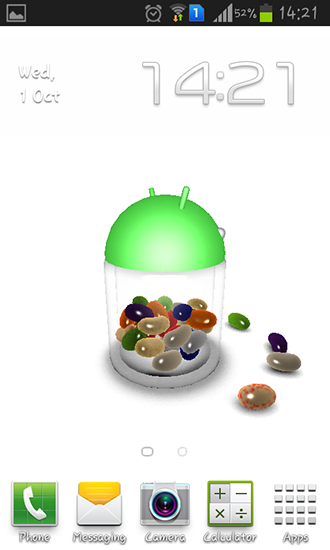 Download Live Wallpaper Jelly bean 3D für Android 4.3.1 kostenlos.