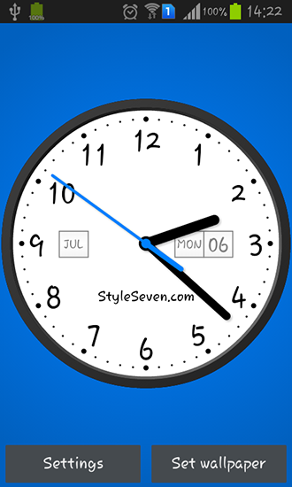 Download Mit Uhr Live Wallpaper Einfache Analoguhr für Android kostenlos.