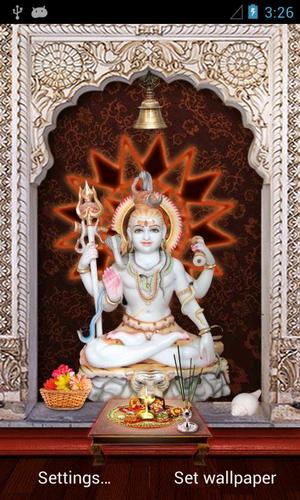 Kostenlos Live Wallpaper Lord Shiva 3D: Tempel für Android Smartphones und Tablets downloaden.