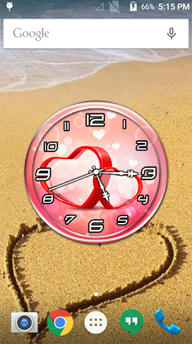 Android Hintergrundbilder Uhr der Liebe  kostenlos auf den Desktop herunterladen. 