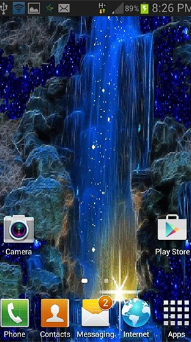 Android Hintergrundbilder Magischer Blauer Wasserfall  kostenlos auf den Desktop herunterladen. 