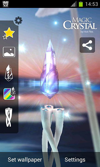 Download Fantasy Live Wallpaper Magischer Kristall für Android kostenlos.