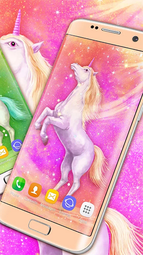 Android Hintergrundbilder Majestätisches Einhorn  kostenlos auf den Desktop herunterladen. 
