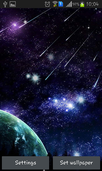 Download Weltraum Live Wallpaper Meteor für Android kostenlos.